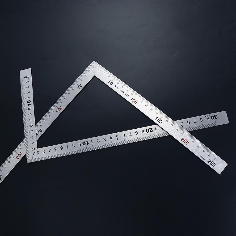 

Office Metal School Supplies Double Sided Measuring Tool 90 Degree 90 Angle L Shape Straight Ruler