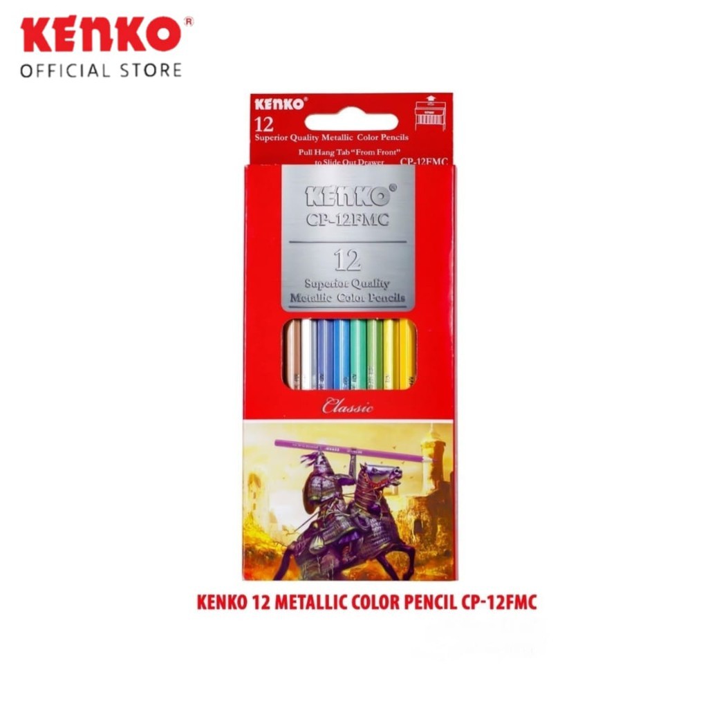 

KENKO 12 METALLIC COLOR PENCIL CP-12FMC CLASSIC ( PAPER BOX ) / 2 SET