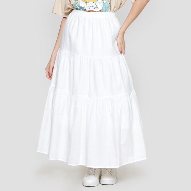 Nevada Woven Tier Rok Maxi Wanita 122385321