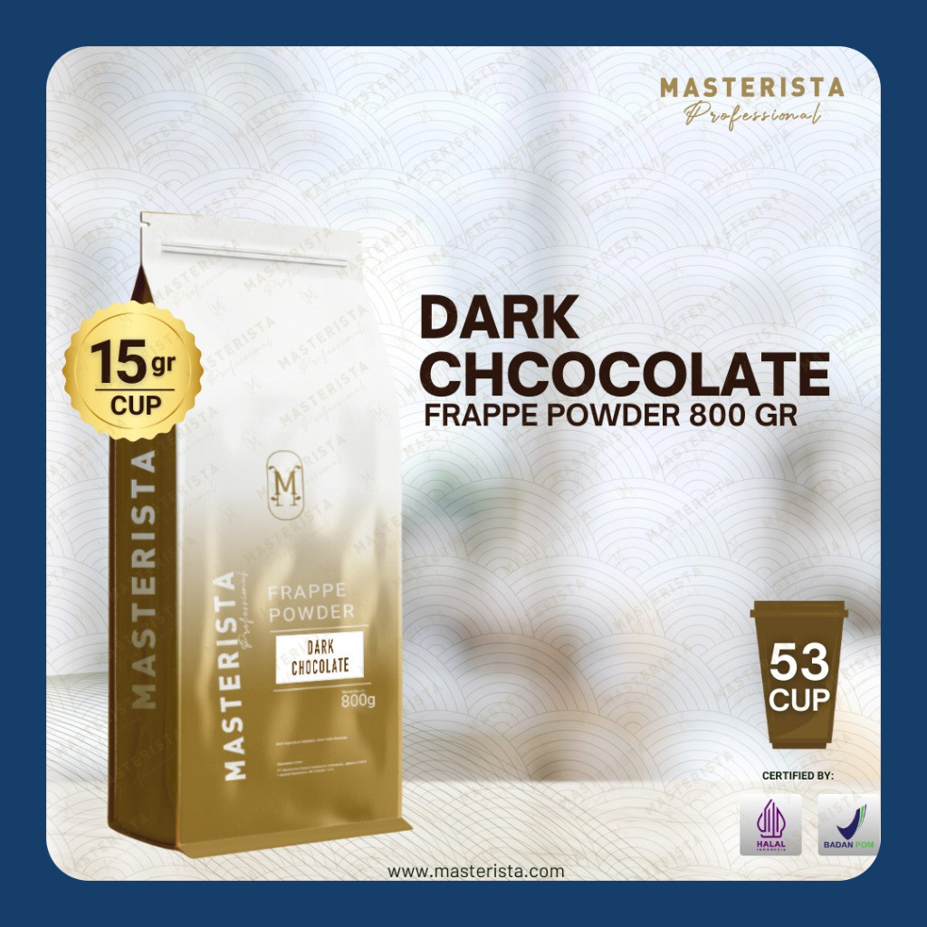 

Bubuk Minuman Masterista Dark Chocolate 800gr / Bubuk Minuman Rasa Dark Chocolate / Bubuk Minuman Coklat