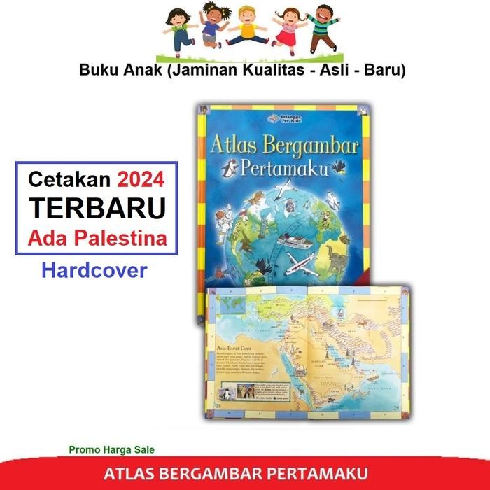 Atlas Bergambar Pertamaku Di Lengkapi Poster Peta Dunia Erlangga