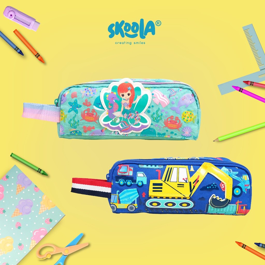 

Skoola Tempat Pensil Pencil Case Anak Lucu Mermaid Excavator - Missy