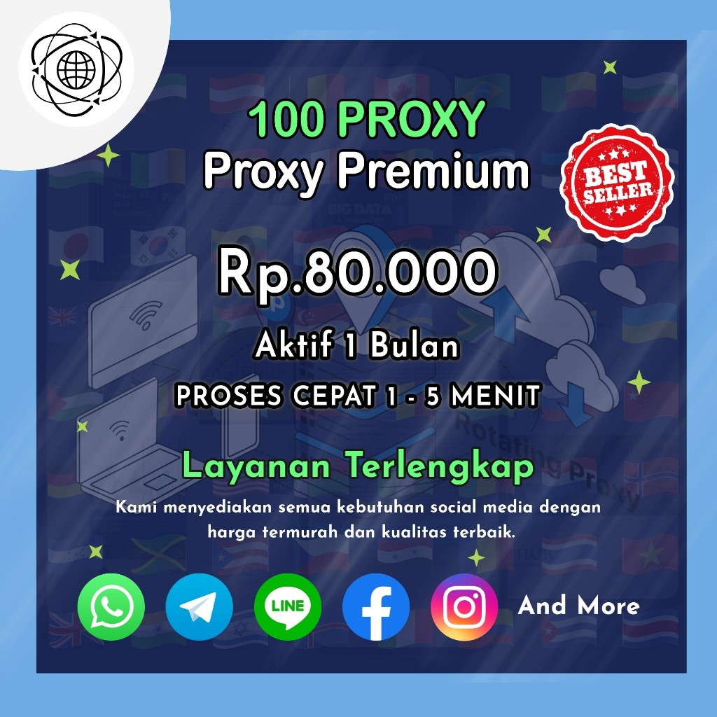 PROXY PREMIUM HIGH SPEED DATACENTER PROXY SERVER SEMUA NEGARA