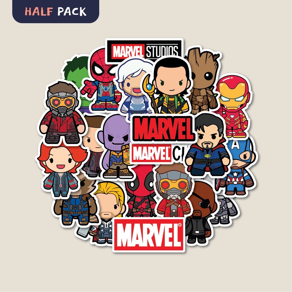 

STICKER PACK MARVEL CHIBI | STICKER TUMBLER | STIKER LAPTOP KOPER HELM