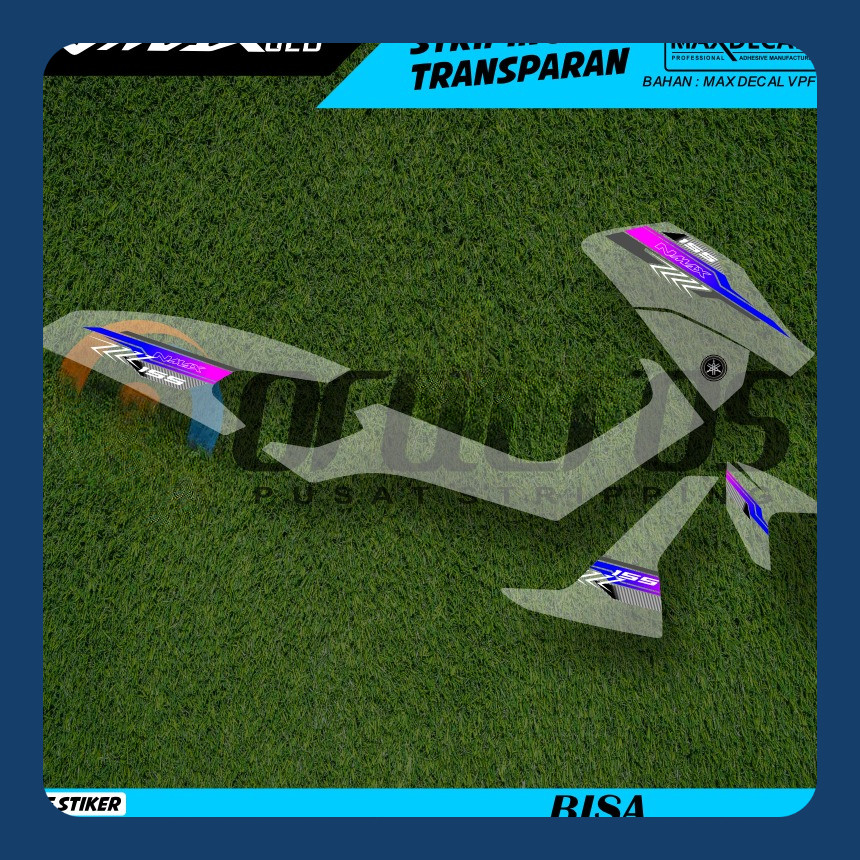 stripping nmax old transparan modifikasi motif terbaru minimalis racing stiker nmax ZA-4