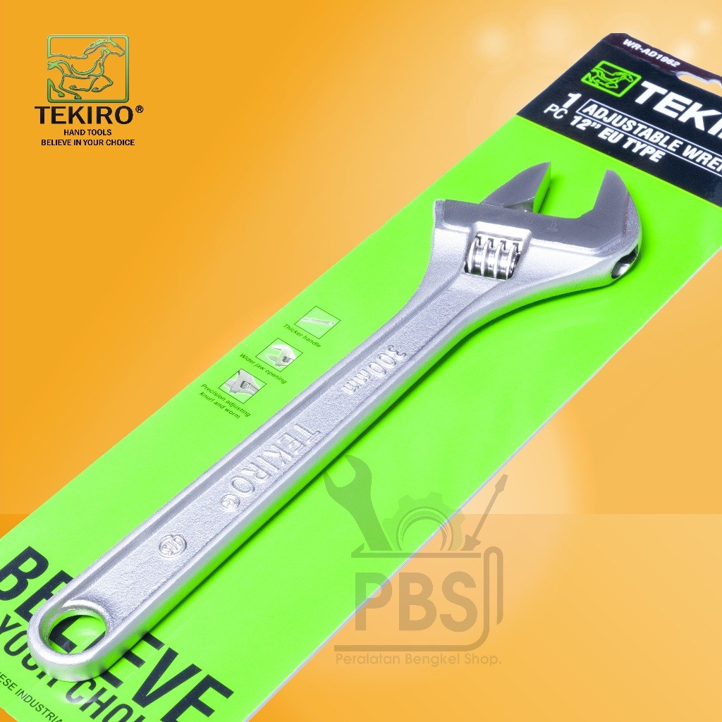 JAMIN MURAH Kunci inggris multifungsi TEKIRO Original 100% ukuran 12 inch . alat pembuka baut sebagu