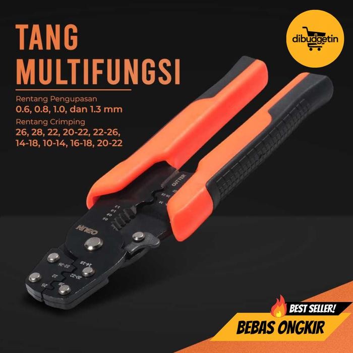 

Tang Pemotong Kawat Listrik Multifungsi Wire Cutter Crimp Strip - OBUN LJP-6629