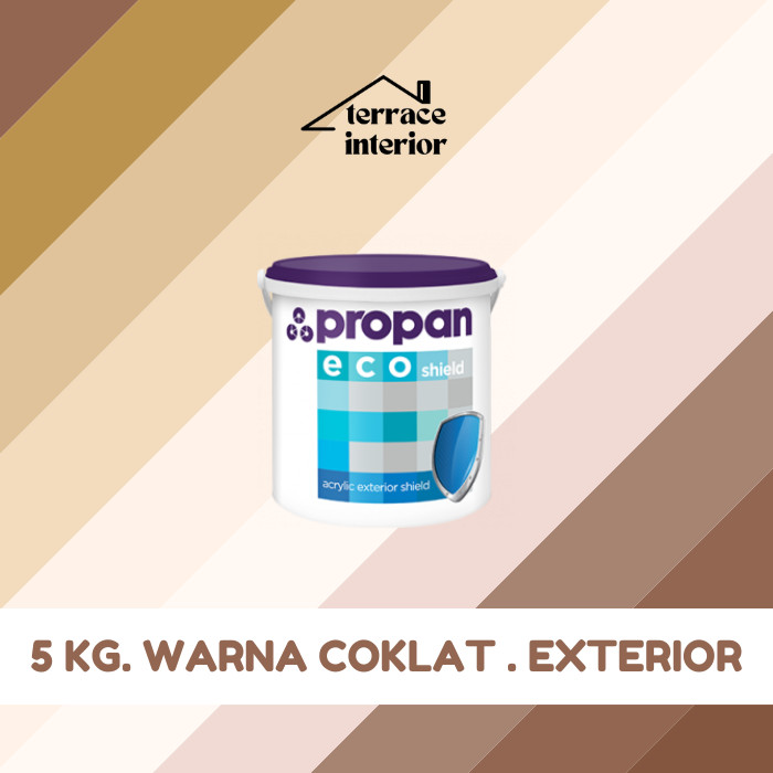 Cat Tembok Exterior Propan Eco Shield  Warna Coklat 5 Kg
