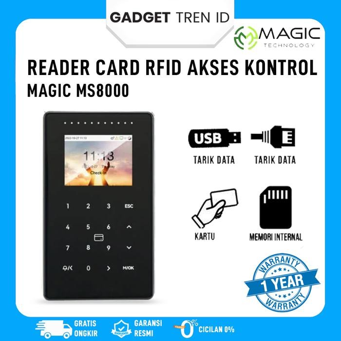 

Reader Card RFID Magic MS8000 | Bisa Untuk Akses Kontrol Pintu | Reader Card Access Control Pintu Bergaransi - MS8000
