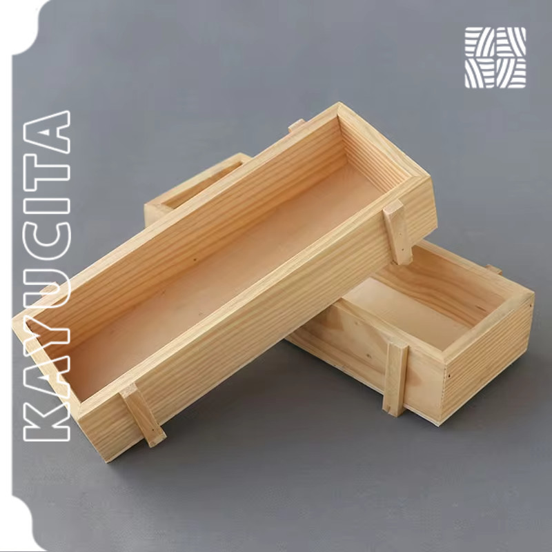 Pot Wooden Box Kayu Jati Belanda Hiasan Rumah Meja Dekorasi Ruang Tamu Tempat Bunga Artificial