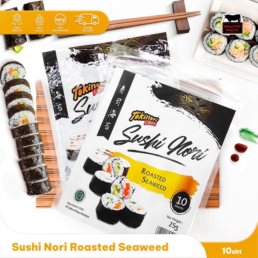 

Sushi Nori Halal Seewed Rumput Laut Sushi 10 Lembar HealthyWagyu