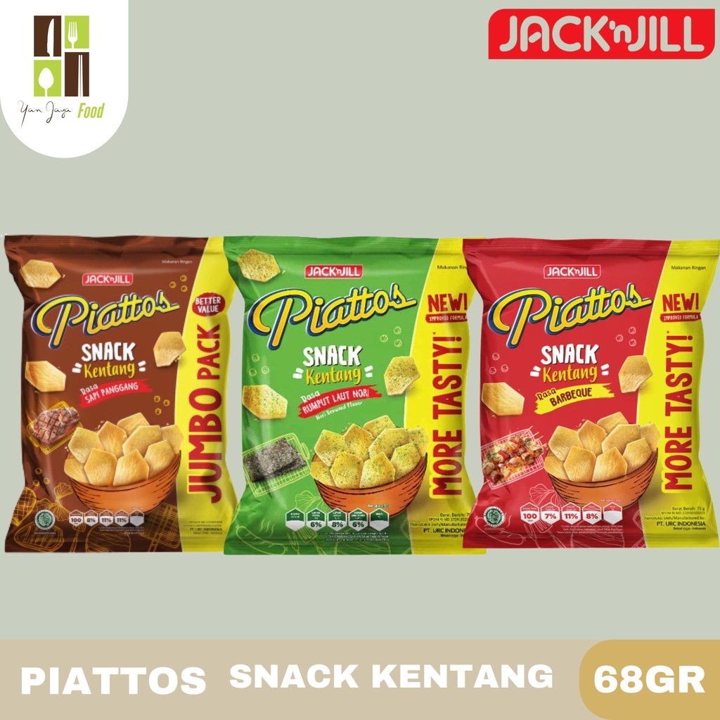 

Piattos Snack Kentang 68g / Sapi Panggang / Barbeque / Rumput Laut