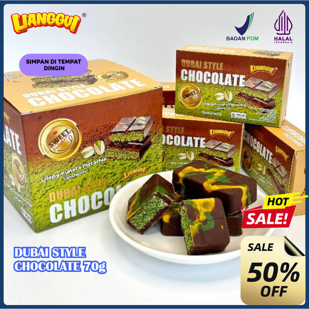 

[Pengiriman 24 jam]Lianggui Coklat Dubai Big Size Pistachio Kunafa Snack Sehat untuk Diet Lumer di Mulut Protein Tinggi