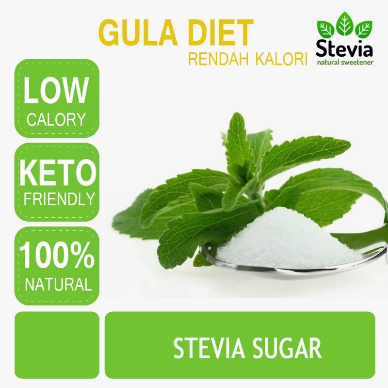 

stevia sugar powder Bubuk Halus Gula Stevia kemasan 1 Kg