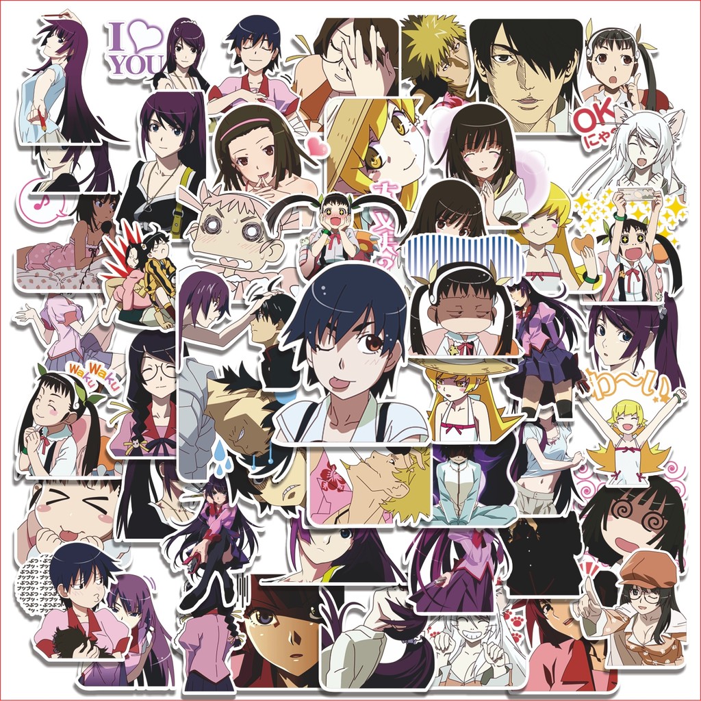 

COD 50 Pcs Stiker Bakemonogatari Lucu Anti Air Untuk Dekorasi Notebook Sepeda Skateboard Handphone DIY