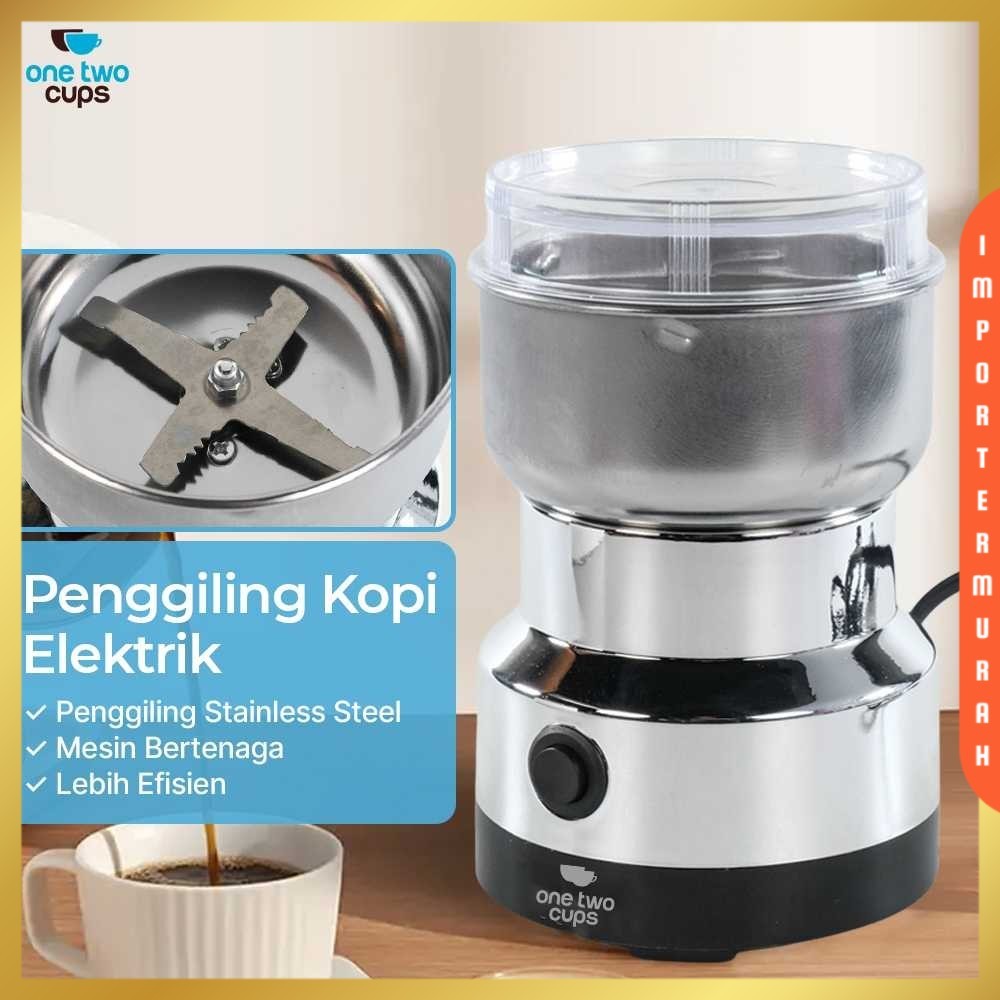 One Two Cups Nima Alat Penggiling Kopi Elektrik Bumbu Coffee Grinder - NM-8300 JunDW