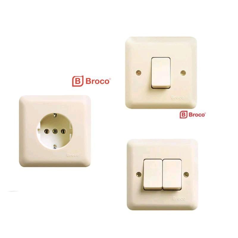 Stop Kontak Broco 5511U Saklar Engkel Broco 6621U Saklar Seri Broco 6622U Ib