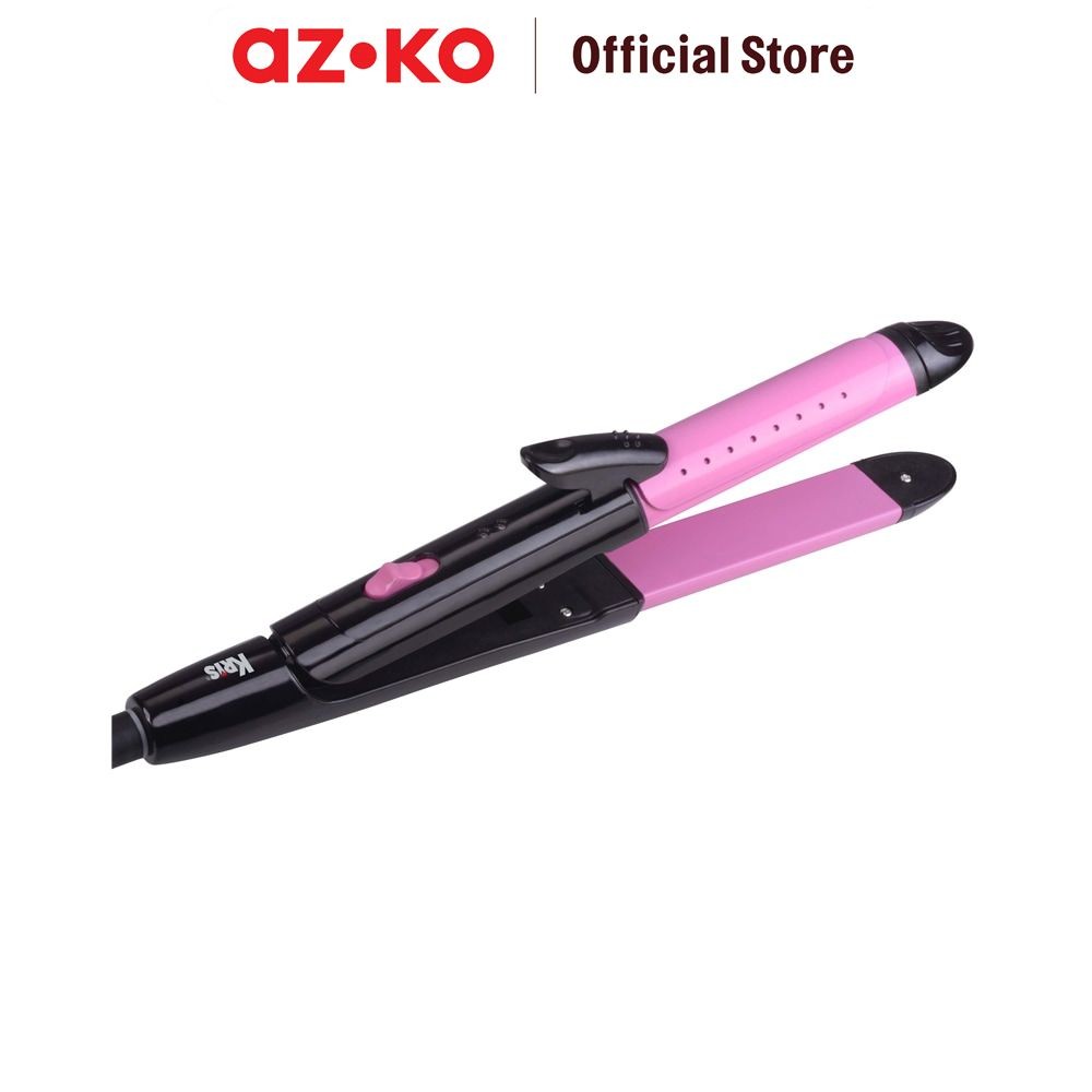 AZKO Kris Alat Catok 2 In 1 - Pink Pelurus Rambut Catokan Hair Styler Elektronik Kecantikan