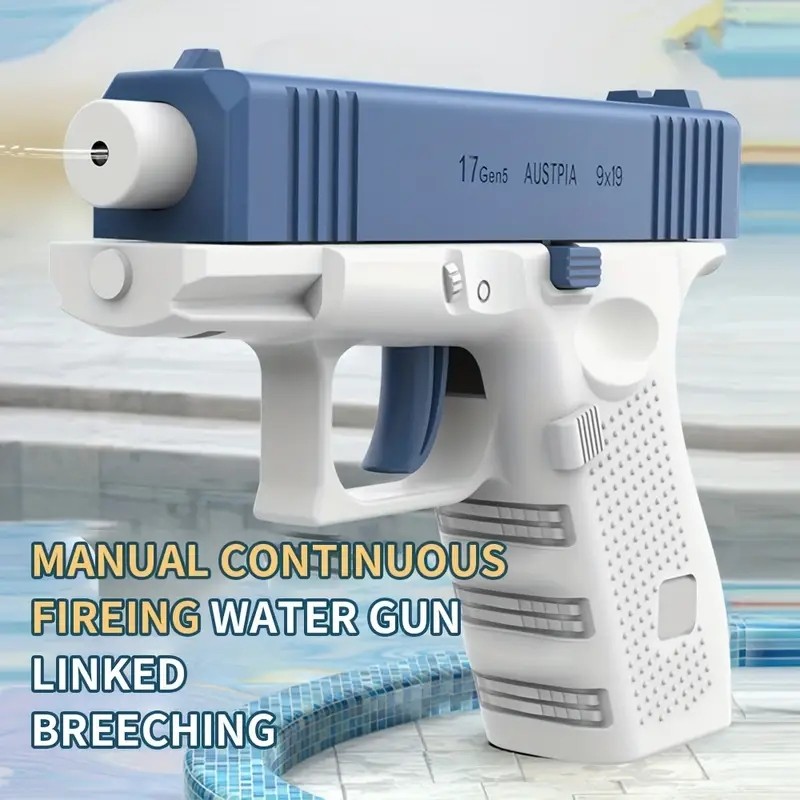 Mini Water Gun Children's Interactive Water Toy Water Spray Gun Summer Gift Toy with Linkage Rear Se
