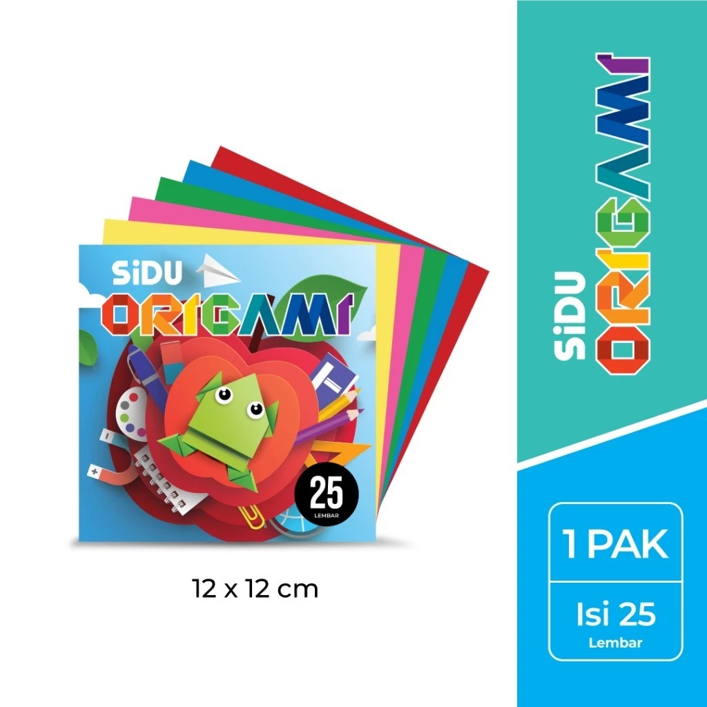 

SiDU Kertas Origami 12 x 12 cm - 25 Lembar | Kertas Origami
