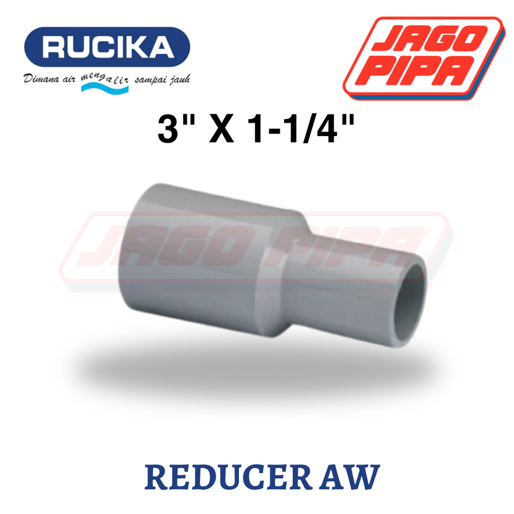 Rucika Reducer Socket AW 3 X 1-1/4 Inch Verloop Verlop Sok Increaser Sock Vsock Oversock 3" X 1-1/4"