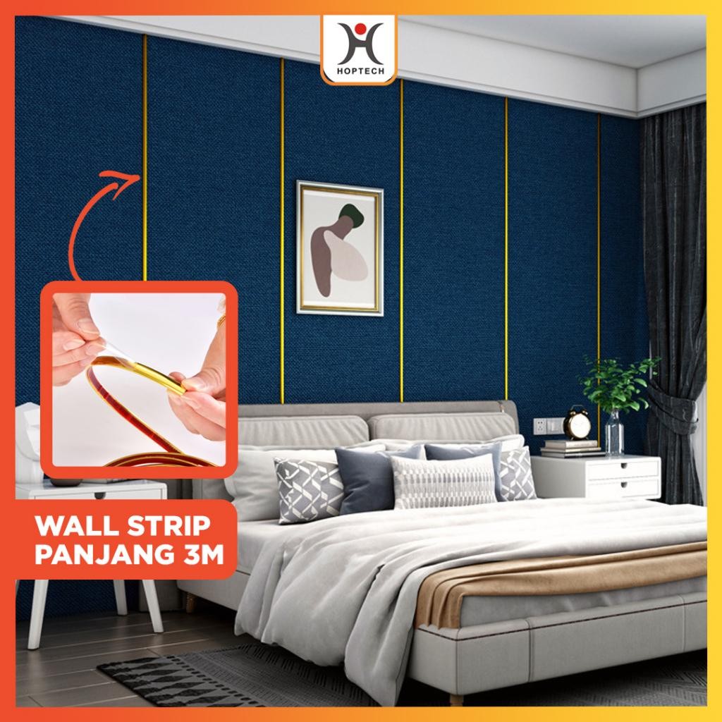 WALL STICKER PANJANG METERAN | LIST PLAT STRIP MIRROR | LIST PLAT STRIP MIRROR SILVER LIST PLAT STRI