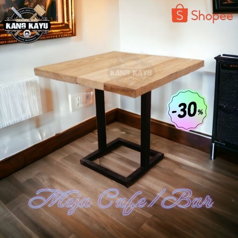 MJ04 Meja cafe coffee bar meja aestetik meja minimalis meja makan tongkrongan