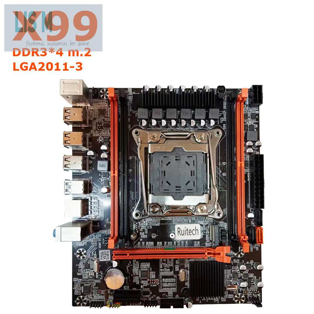 New X99 Motherboard LGA2011-3 DDR4 ECC USB3.0 NVME M.2 SSD