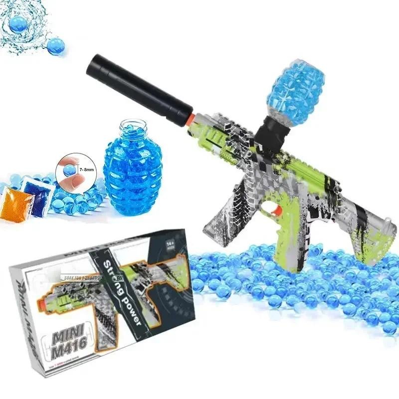 Electric Gun Toy Continuous Automatic Water Bullet Airsoft Guns Pistol Splatter Weapon Outdoor Game 