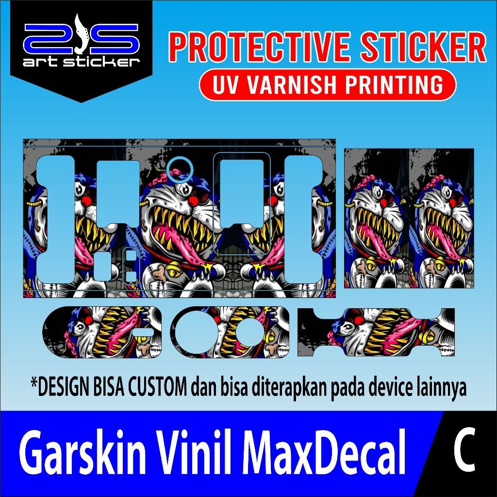 

StikerZai0n Zombie Doraemon UV Varnish Printing