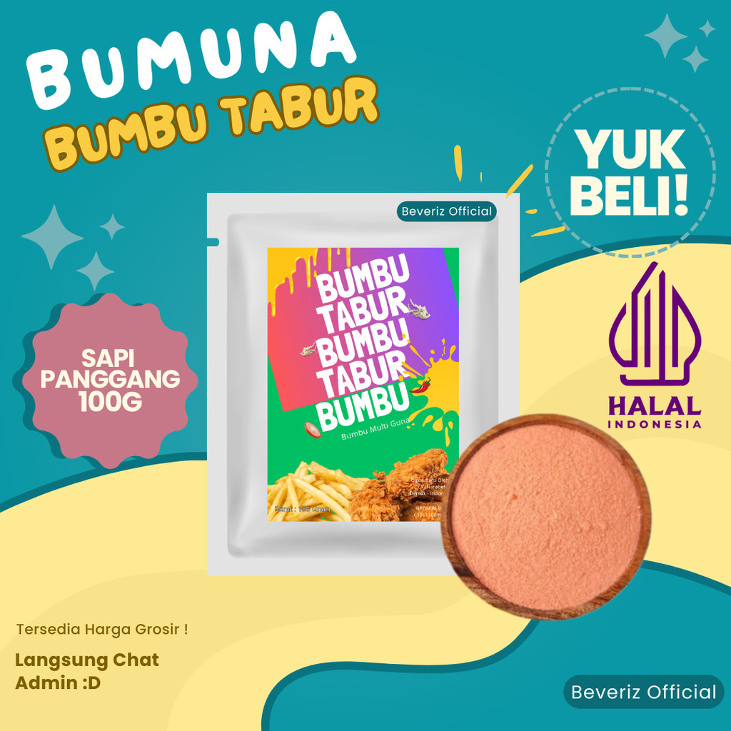 

BEVERIZ Bumbu Tabur Sapi Panggang Kemasan 100g - {BISA COD}{TERSEDIA HARGA GROSIR}