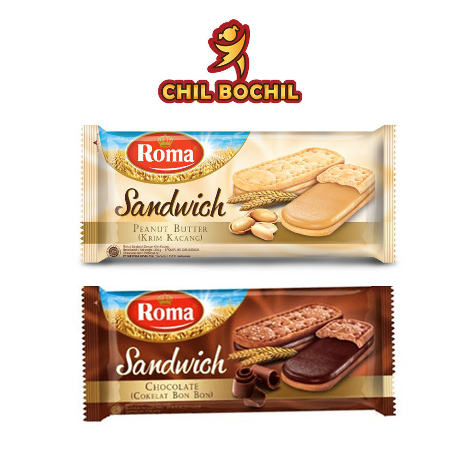 

BISKUIT ROMA SANDWICHI - ALL VARIAN - PEANUT BUTTER & SANDWICHI LEMON CRACKERS 120 GRAM SANDWICH LEMON