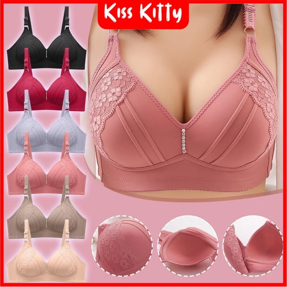 Bra Big Size Wanita BH Jumbo besar tanpa kawat bra nyaman pakaian dalam wanita jumbo Daily Random