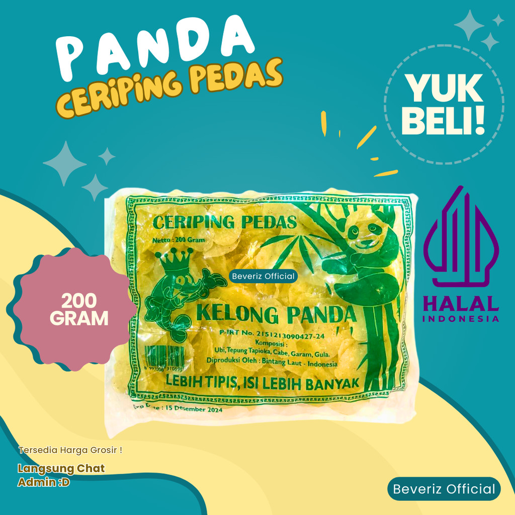 

BEVERIZ Ceriping Pedas - Kerupuk Singkong Renyah Enak Gurih Halal {BISA COD}{TERSEDIA HARGA GROSIR}