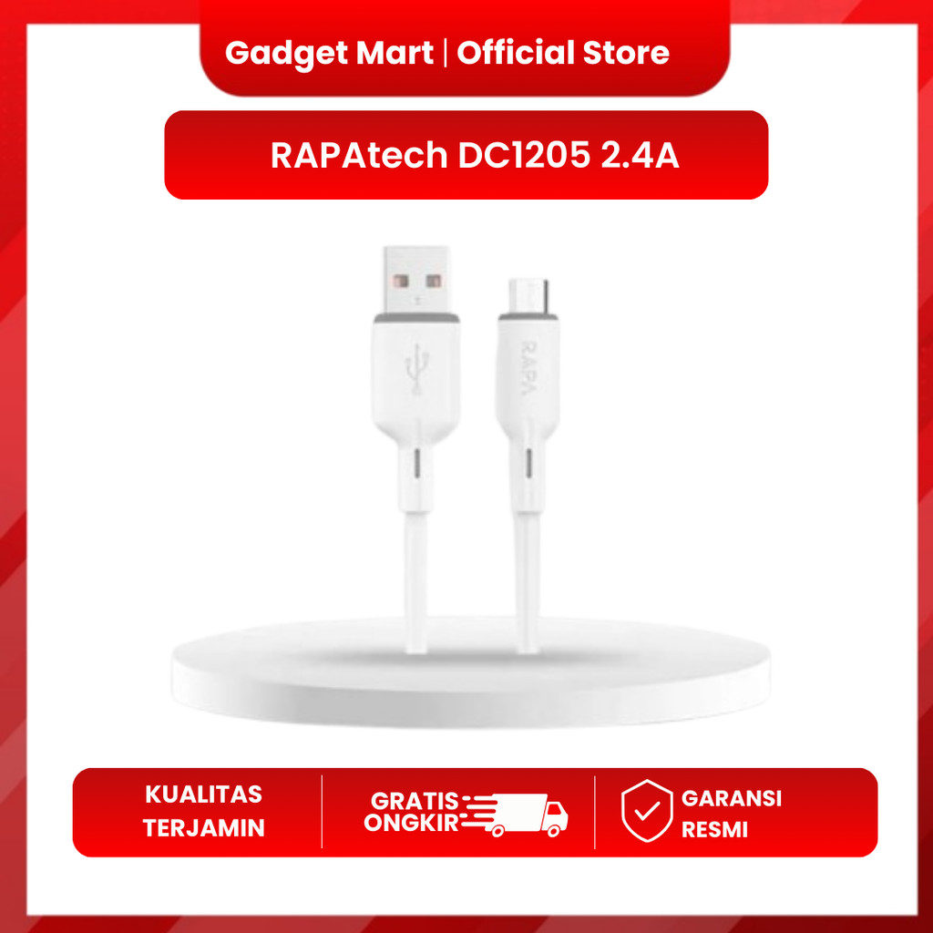 RAPAtech Line Flex USB to Micro USB Kabel Data Micro Fast Charging 2,4 A DC1205