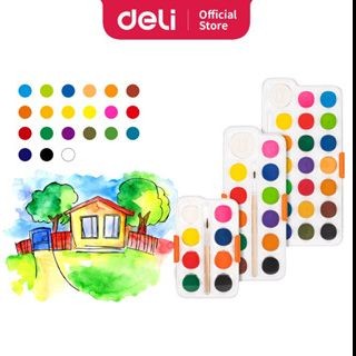 

Deli Watercolor Painting / Cat Air Padat 12 Warna Gratis Kuas C10-12