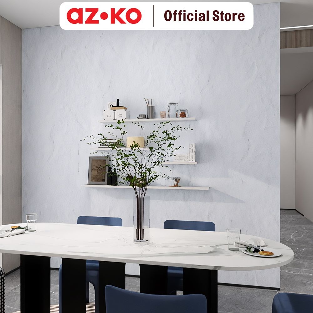 AZKO Maxbuilt 120x60x3 cm Panel Dinding Pu Motif Stone - Putih Dekorasi Rumahtempel Hiasan Tembok  H