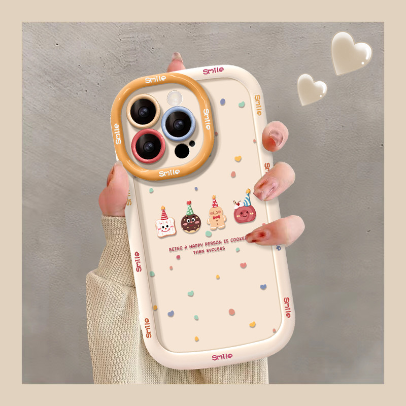 Casing Puff Donat Polkadot Silikon Anti Jatuh Case Cocok Untuk Model Iphone 11 12 13 14 15 Iphone 11