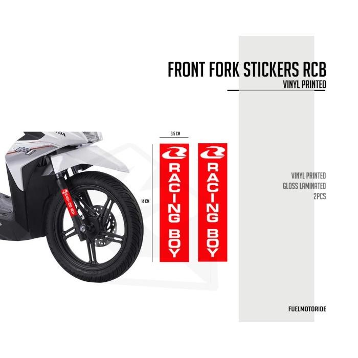 Sticker Shock Depan RCB Racing Boy Beat Scoopy Mio Nmax Lexi PCX Vario