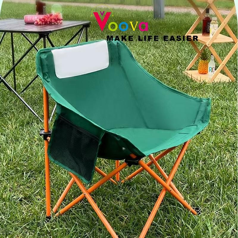 VOOVA Kursi Lipat Portable Outdoor/ Kursi Santai/ Kursi Camping Bulat Lebih Kuat/ Lebar 59cm