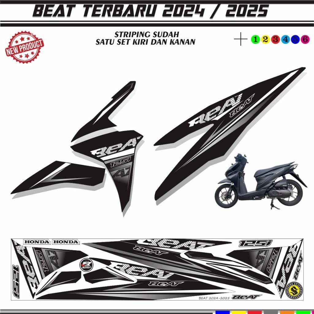 STIKER Striping motif Street Stiker Beat Street New 2024 STRIPING NEW BEAT 2024 STRIPING