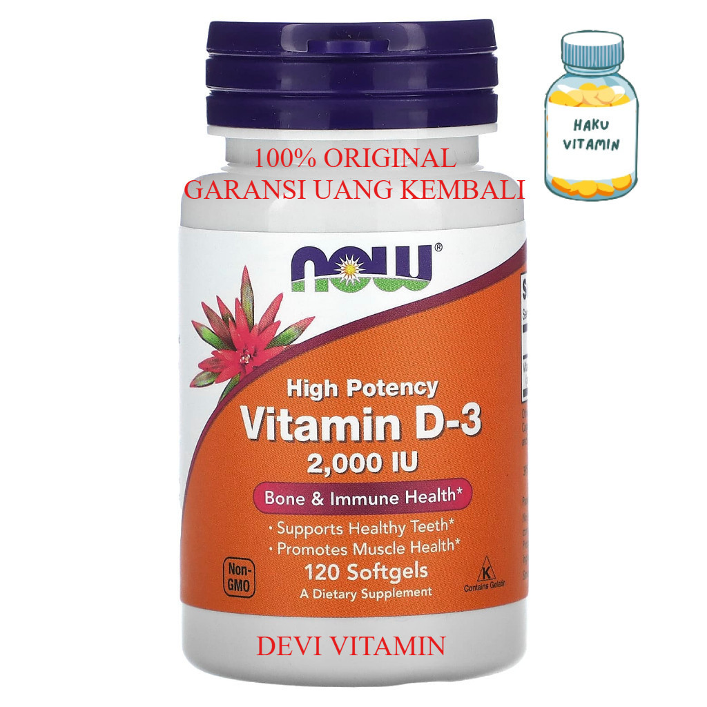 NOW VITAMIN D3 K2 10000 5000 2000 1000 IU ISI 120 180 240 360 SOFTGELS 2 | HAKU VITAMIN