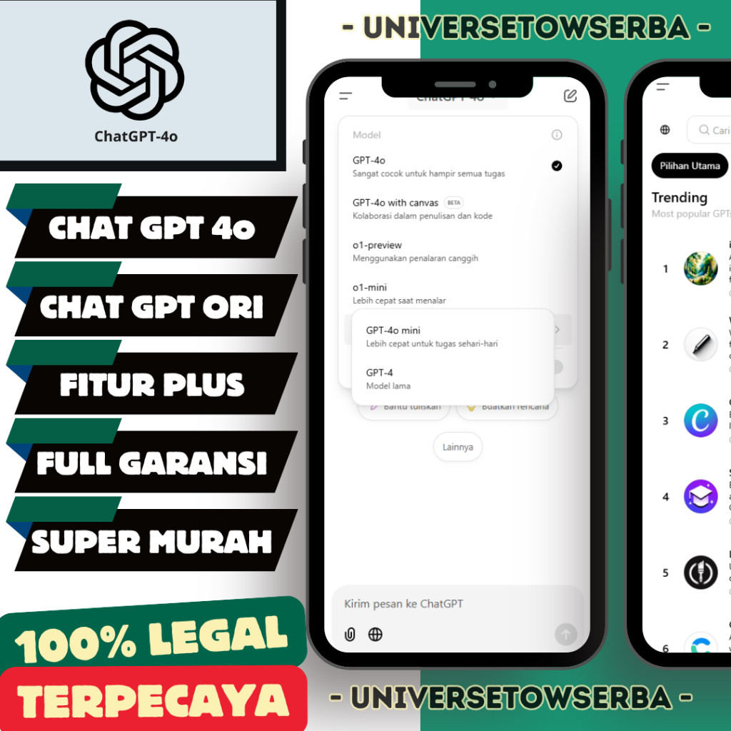 ChatGPT 4.0 | Chat GPT Plus 1 Bulan | Full Garansi