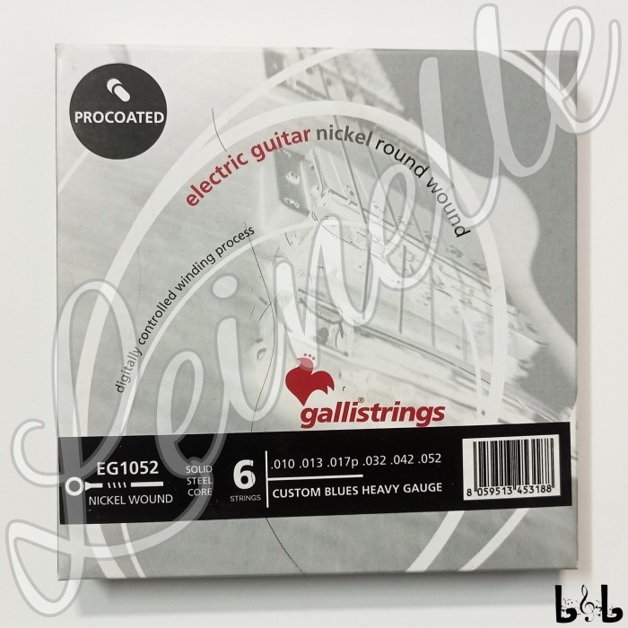 Galli Strings EG1052 Custom Blues Heavy Gauge Gallistrings Senar Gitar Elektrik Nickel Round Wound S