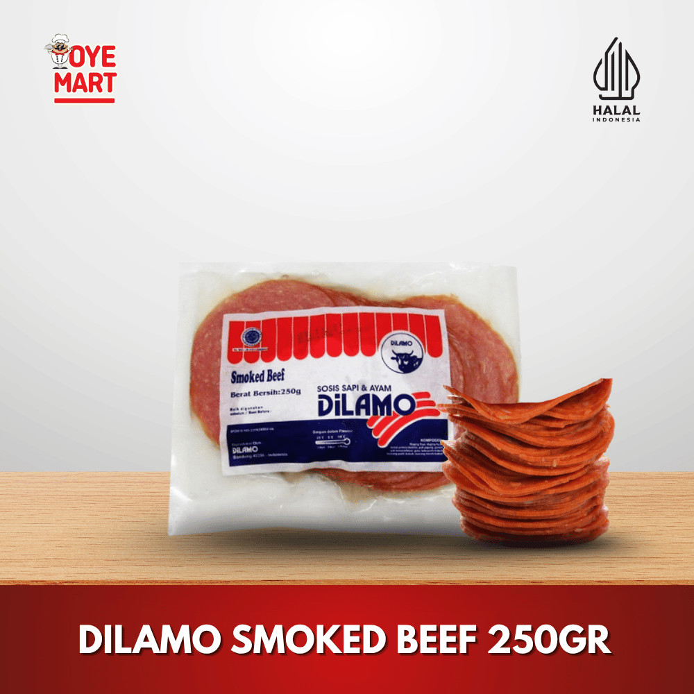 

DILAMO SMOKED BEEF 250GR DAGING SAPI ASAP OLAHAN