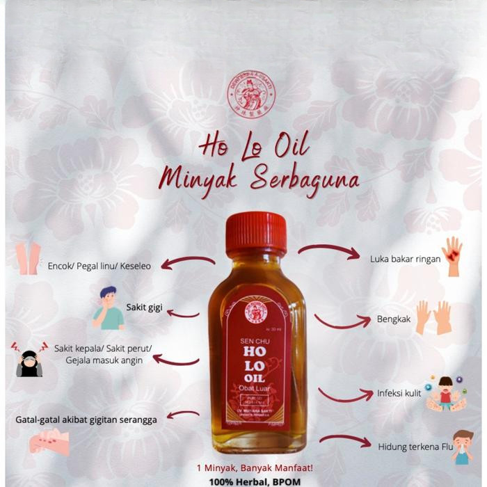 HO LO OIL 30ML SEN CHU HOLO HUOLO MINYAK MUTIARA SAKTI HUO LUO (Health_Hub)