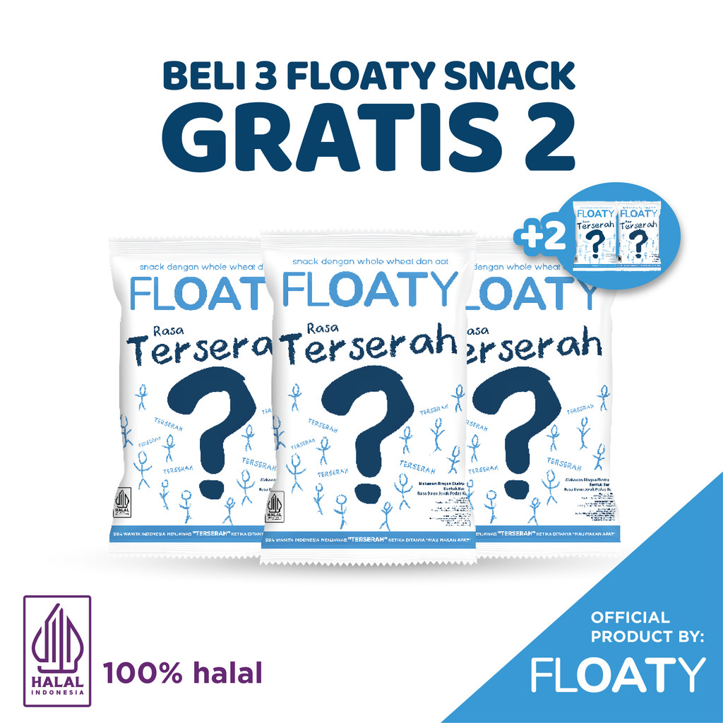

BELI 3 GRATIS 2 - Floaty Snack Terserah 60gr