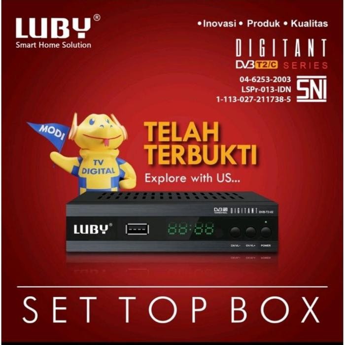 Set Top Box Tv Digital Luby DVB T2-01 / Receiver Siaran Digital/STB - LUBY DVB-T2-02, STB aja