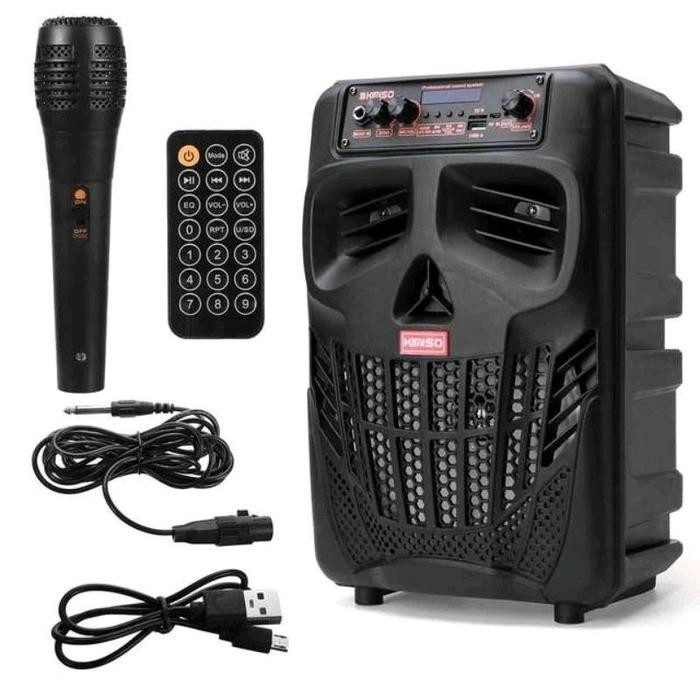 SPEAKER BLUETOOTH KARAOKE KIMISO 8,8 INCH QS-7801 LED PLUS MIC - -, -