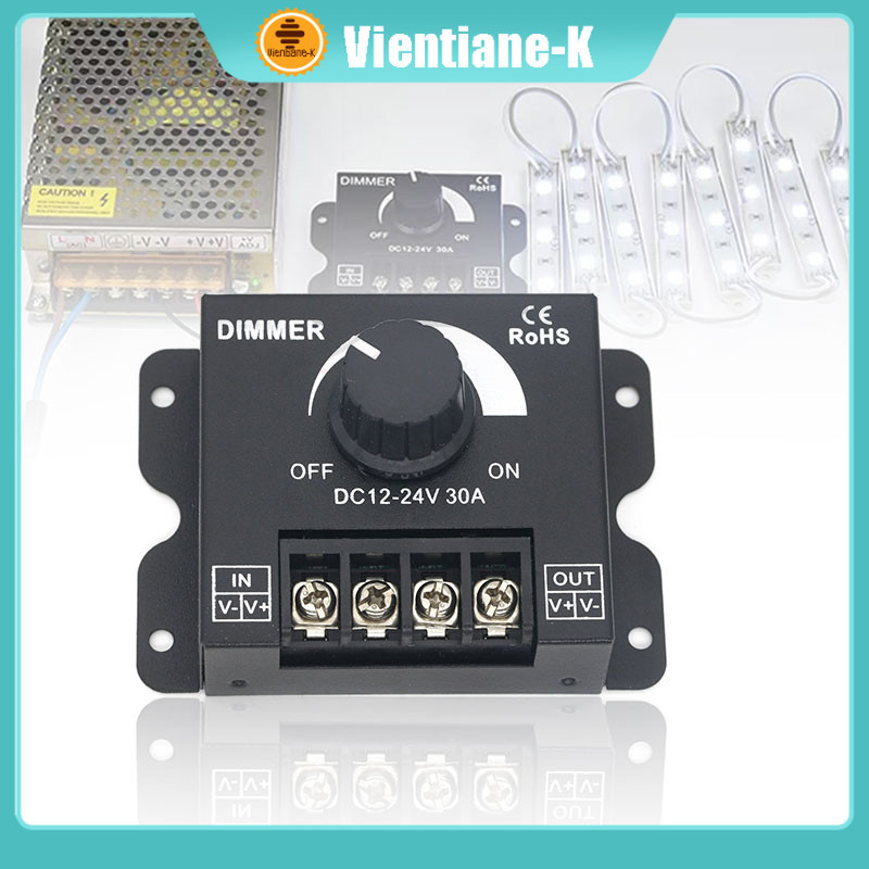 Dimmer Casing Dc 12V-24V 30A Lampu Led Motor Kipas Atur Kecepatan